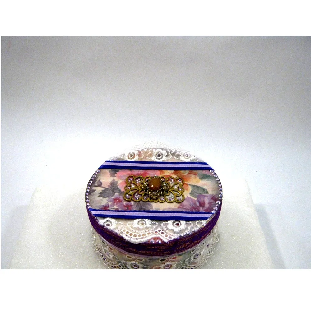 Handcrafted Keepsake Jewelry Trinket Prayer Box for Mementos Photos Desk Items - Picture 6 of 9